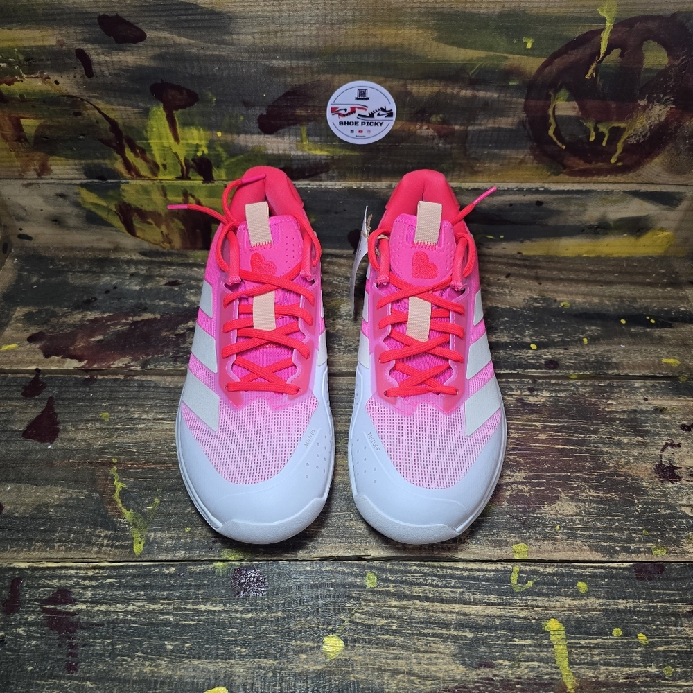 adidas adizero Ubersonic 5 Women's Tennis Shoes IH9936 Hot Pink White SIZE 8 New - Picture 2 of 8